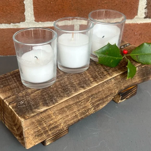 Primitive Wood Riser Wood Stand Handcrafted - Picture 2 of 7